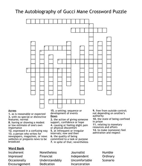 gucci competitor crossword.